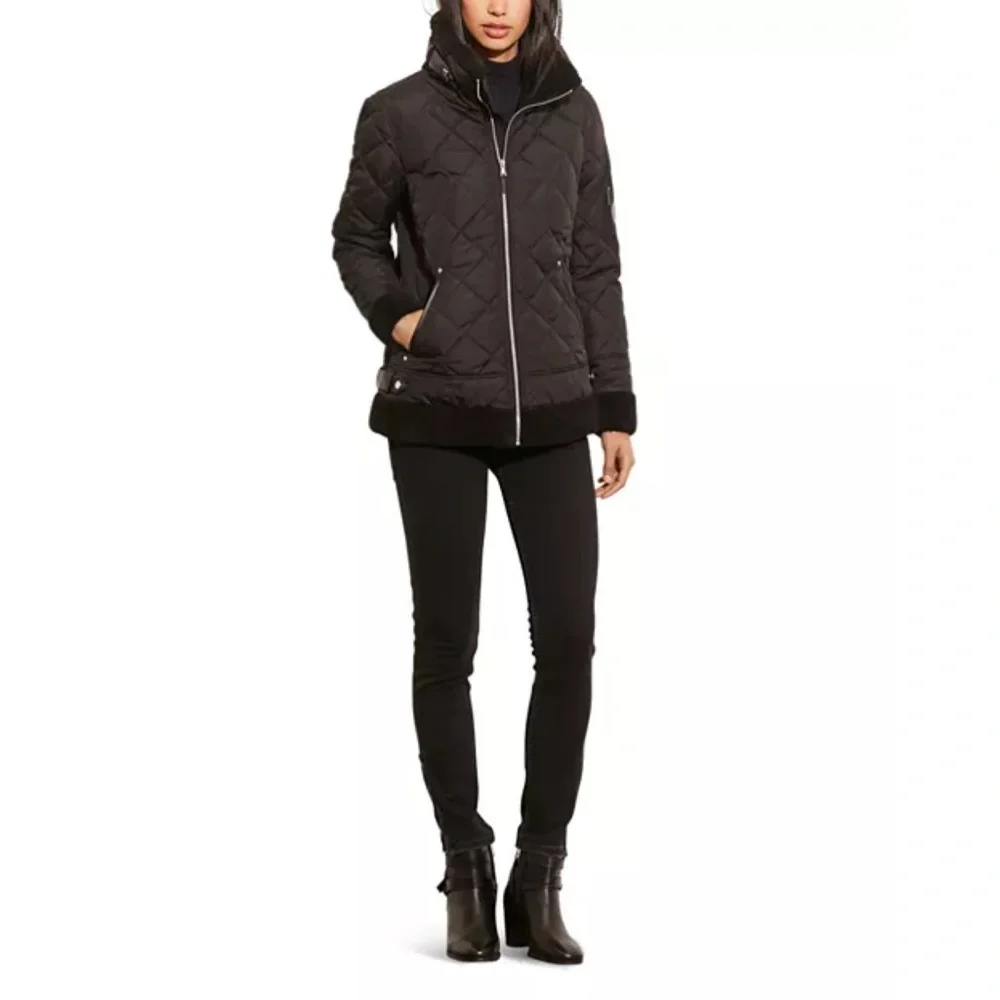 Ralph Lauren Quilted Black Zip-Front Jacket - Picture 3 of 11